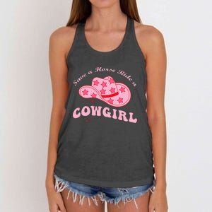 Save A Horse Ride A Cowgirl Women's Knotted Racerback Tank