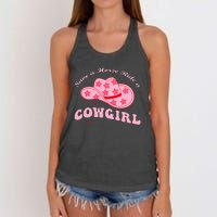 Save A Horse Ride A Cowgirl Women's Knotted Racerback Tank