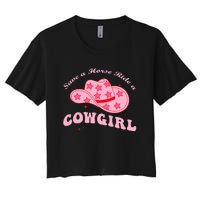 Save A Horse Ride A Cowgirl Women's Crop Top Tee