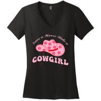 Save A Horse Ride A Cowgirl Women's V-Neck T-Shirt