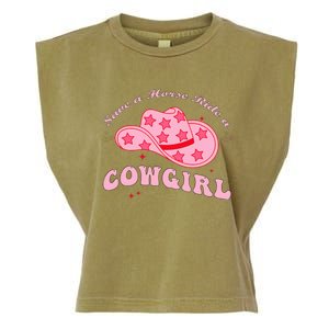 Save A Horse Ride A Cowgirl Garment-Dyed Women's Muscle Tee