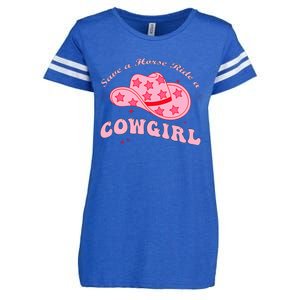 Save A Horse Ride A Cowgirl Enza Ladies Jersey Football T-Shirt