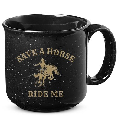 Save A Horse Ride Me Funny Cowboy Western Inappropriate 15oz Campfire Ceramic Mug