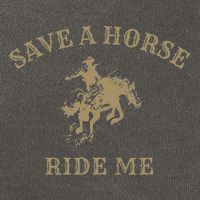 Save A Horse Ride Me Funny Cowboy Western Inappropriate Cotton Canvas Backpack