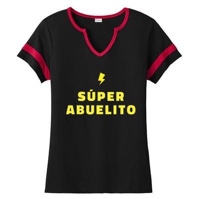 Súper Abuelito – Hispanic Grandpa Funny Ladies Halftime Notch Neck Tee