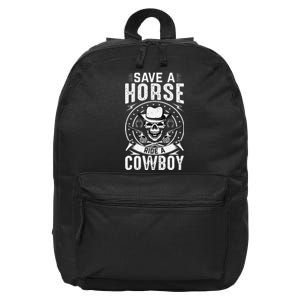 Save A Horse Ride A Cowboy 16 in Basic Backpack