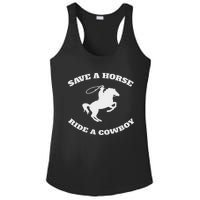 Save A Horse & Ride A Cowboy Is My Horse Ok Ladies PosiCharge Competitor Racerback Tank