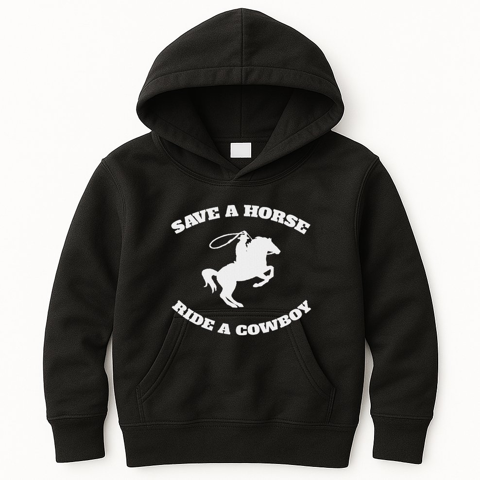 Save A Horse & Ride A Cowboy Is My Horse Ok Kids Hoodie