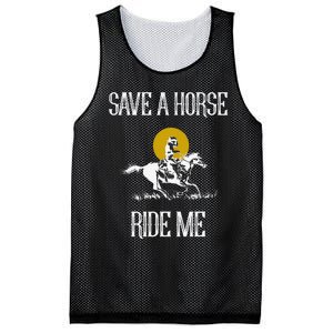 Save A Horse Ride Me Funny Save A Horse Ride Me Mesh Reversible Basketball Jersey Tank