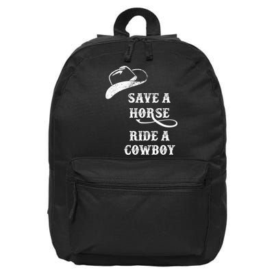 Save A Horse, Ride A Cowboy! 16 in Basic Backpack