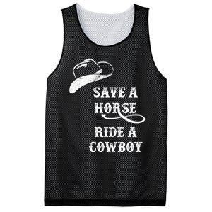 Save A Horse, Ride A Cowboy! Mesh Reversible Basketball Jersey Tank