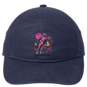 Save A Horse Ride A Lesbian Lgbt 7-Panel Snapback Hat