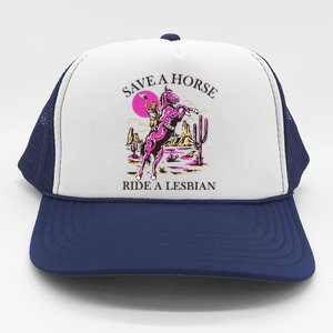 Save A Horse Ride A Lesbian Lgbt Trucker Hat