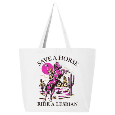 Save A Horse Ride A Lesbian Lgbt 25L Jumbo Tote