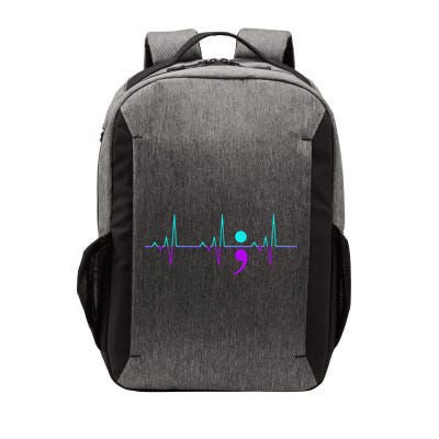 Suicide Awareness Heartbeat Happy Ribbon Support Vector Backpack