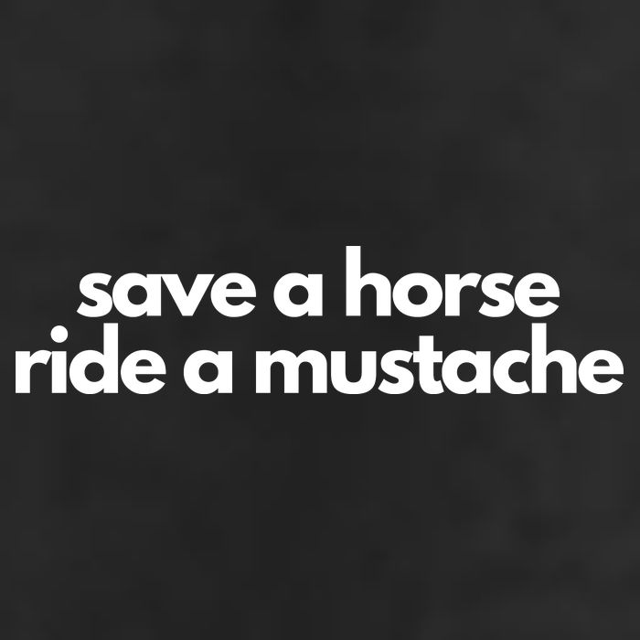 Save A Horse Ride A Mustache Golf Towel