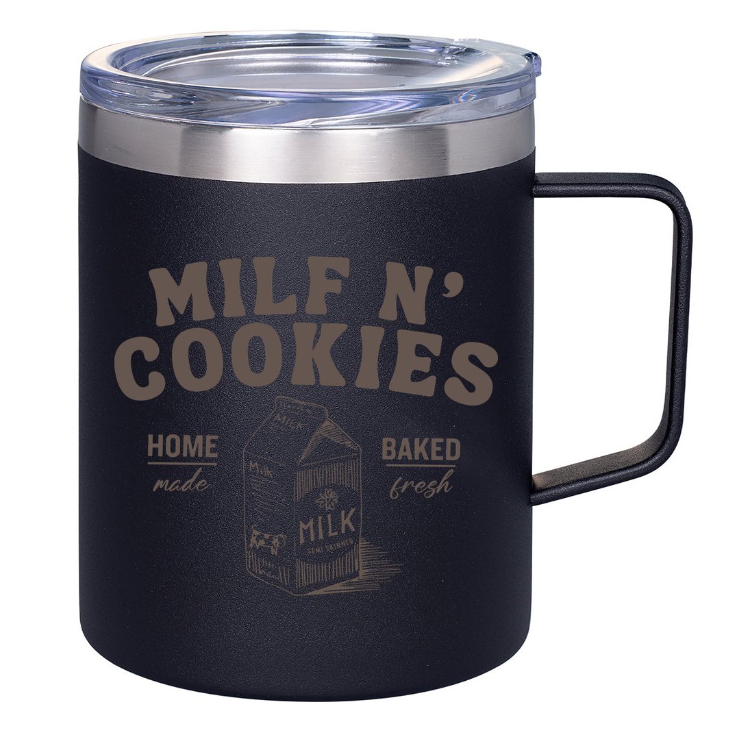 Stay At Home Milf N Cookies 12oz Stainless Steel Coffee Mug