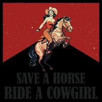 Save A Horse Ride A Cowgirl Drawstring Bag