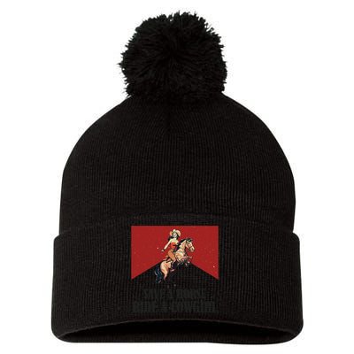 Save A Horse Ride A Cowgirl Pom Pom 12in Knit Beanie