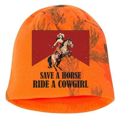 Save A Horse Ride A Cowgirl Kati - Camo Knit Beanie