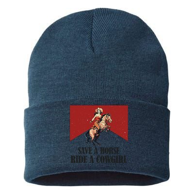 Save A Horse Ride A Cowgirl Sustainable Knit Beanie