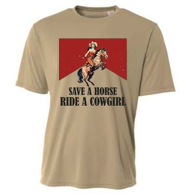 Save A Horse Ride A Cowgirl Cooling Performance Crew T-Shirt