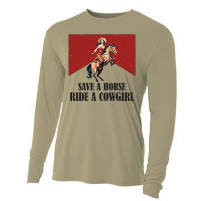 Save A Horse Ride A Cowgirl Cooling Performance Long Sleeve Crew