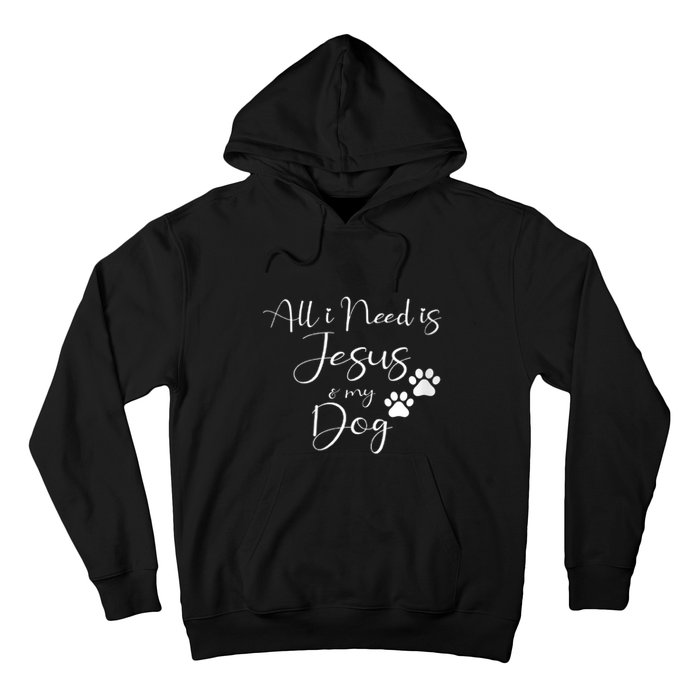 S All I Need Is Jesus And My Dog Christian Faith Doggie Lover Vneck Hoodie