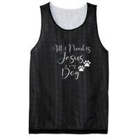 S All I Need Is Jesus And My Dog Christian Faith Doggie Lover Vneck Mesh Reversible Basketball Jersey Tank