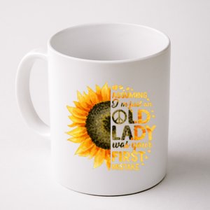 Sunflower Assuming I’M Just An Old Lady Was Your First Gift Coffee Mug