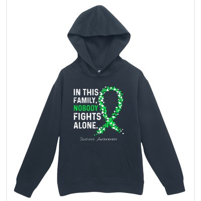 Scoliosis Awareness In This Family Nobody Fights Alone Gift Urban Pullover Hoodie