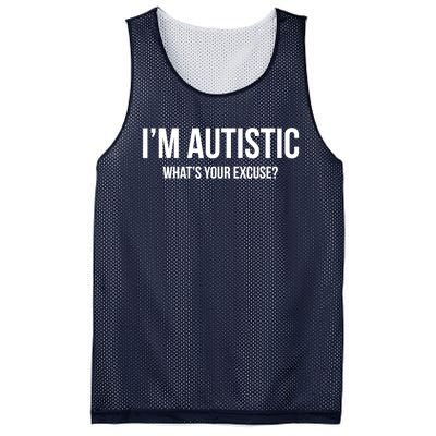 Sarcastic Autism - I'm Autistic, What's Your Excuse Mesh Reversible Basketball Jersey Tank