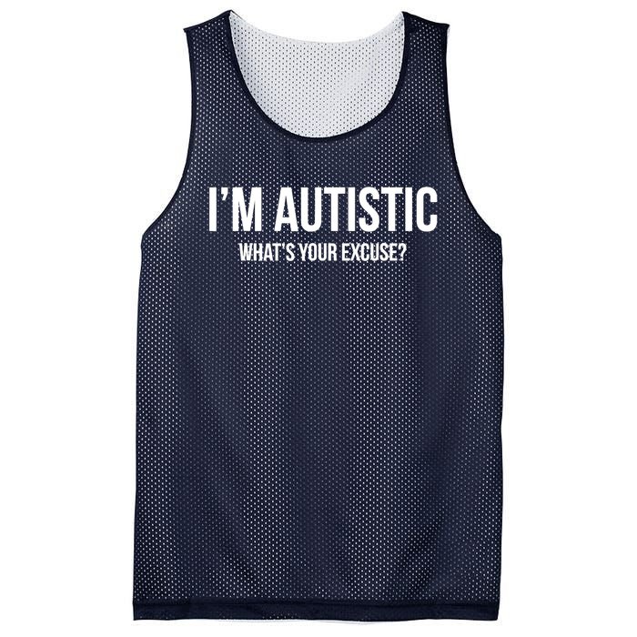 Sarcastic Autism - I'm Autistic, What's Your Excuse Mesh Reversible Basketball Jersey Tank