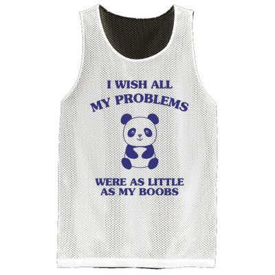 Suower Alley I Wish All My Problems Were As Little As My Boobs Panda Mesh Reversible Basketball Jersey Tank