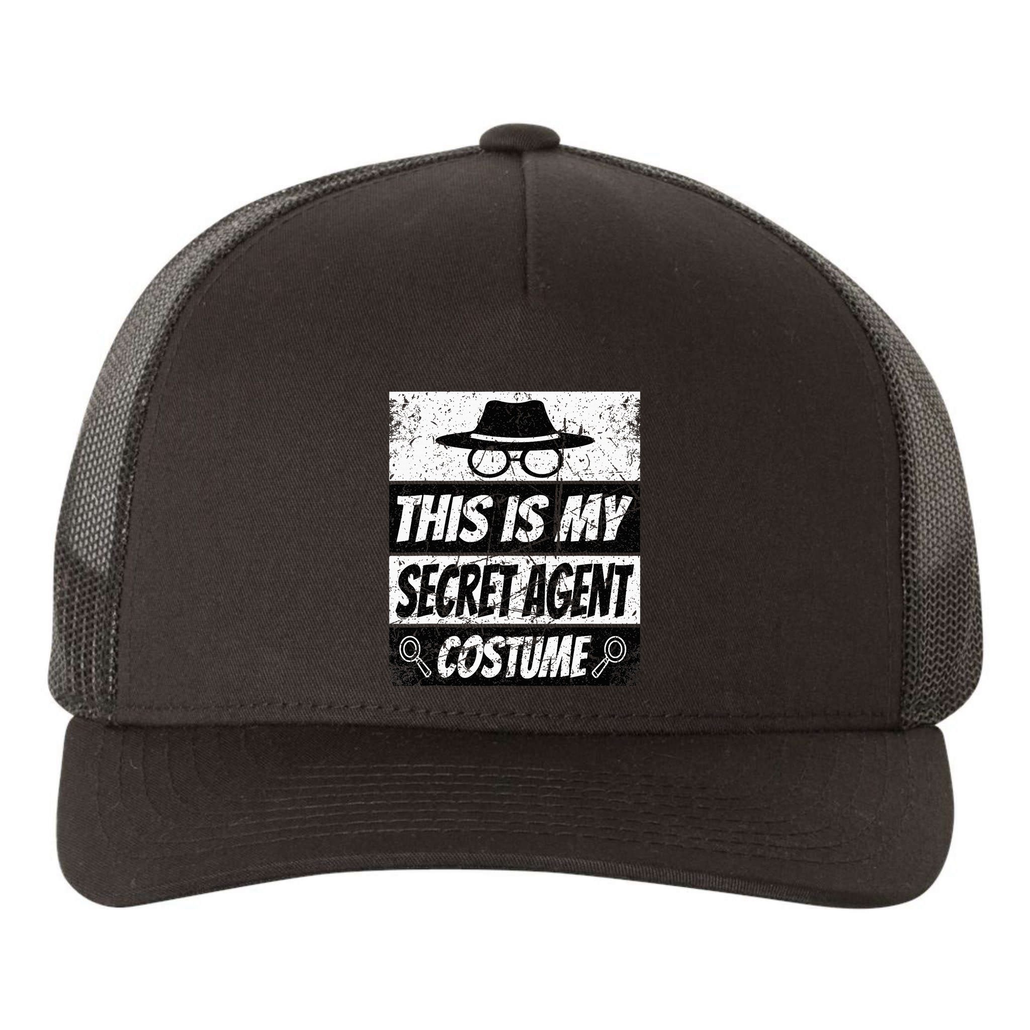 Secret Agent Inspector Spy Costume Retro Spy Yupoong Adult 5-Panel Trucker Hat