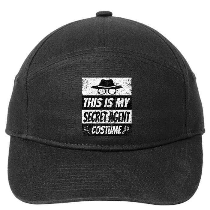 Secret Agent Inspector Spy Costume Retro Spy 7-Panel Snapback Hat