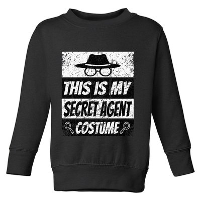 Secret Agent Inspector Spy Costume Retro Spy Toddler Sweatshirt