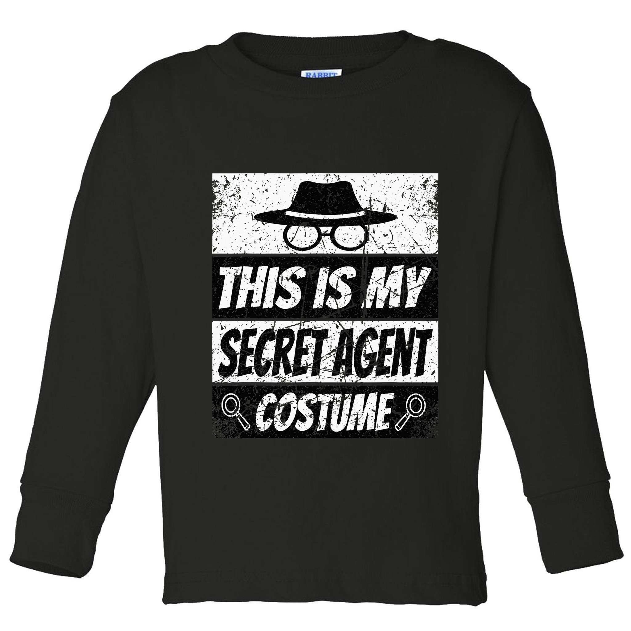 Secret Agent Inspector Spy Costume Retro Spy Toddler Long Sleeve Shirt