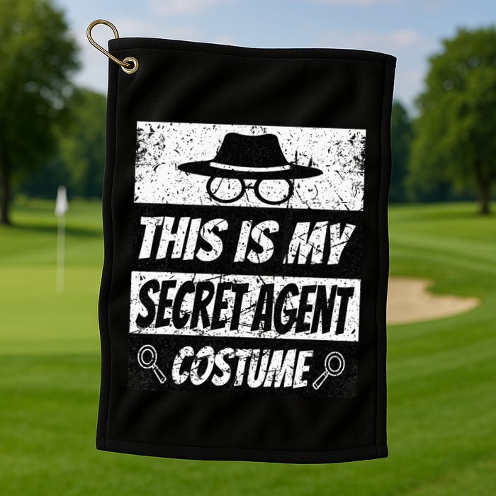 Secret Agent Inspector Spy Costume Retro Spy Golf Towel