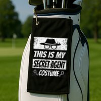 Secret Agent Inspector Spy Costume Retro Spy Golf Towel