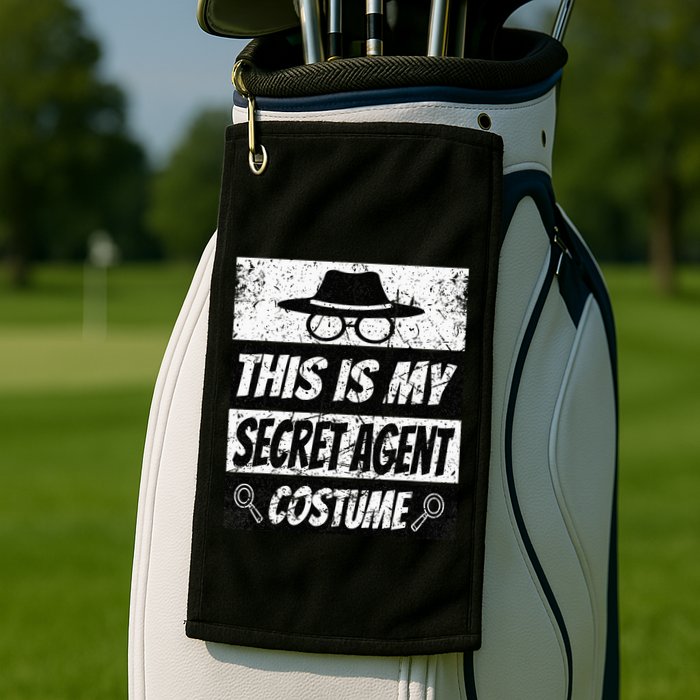 Secret Agent Inspector Spy Costume Retro Spy Golf Towel