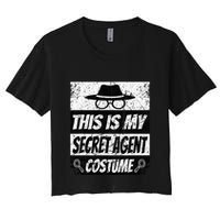 Secret Agent Inspector Spy Costume Retro Spy Women's Crop Top Tee