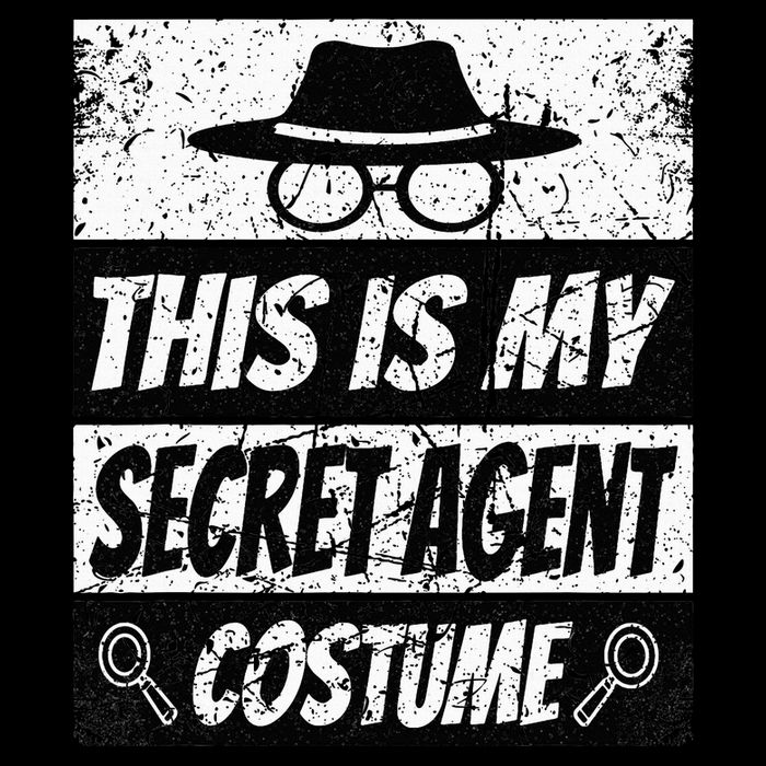 Secret Agent Inspector Spy Costume Retro Spy Cropped Pullover Crew