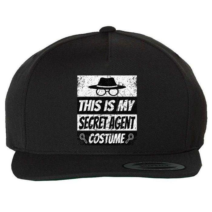 Secret Agent Inspector Spy Costume Retro Spy Wool Snapback Cap