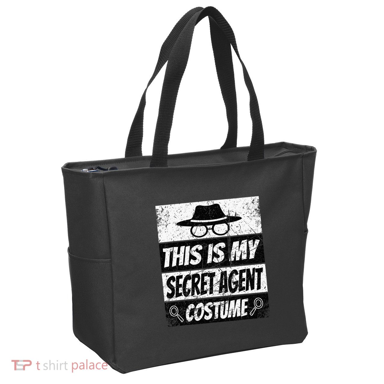 Secret Agent Inspector Spy Costume Retro Spy Zip Tote Bag