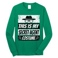 Secret Agent Inspector Spy Costume Retro Spy Long Sleeve Shirt
