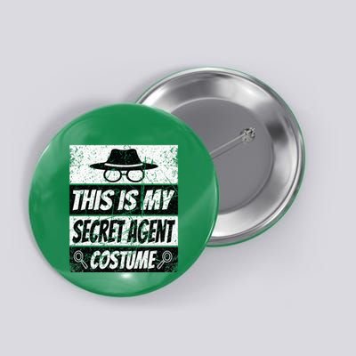 Secret Agent Inspector Spy Costume Retro Spy Button