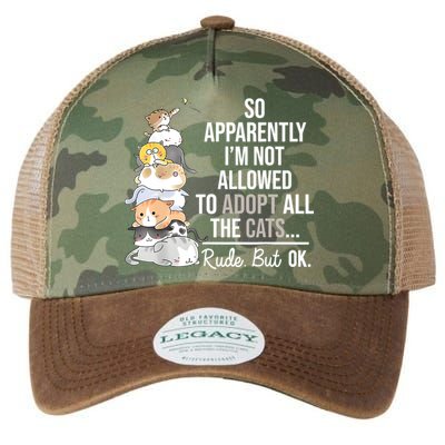 So Apparently Im Not Allowed To Adopt All The Cats Funny Legacy Tie Dye Trucker Hat