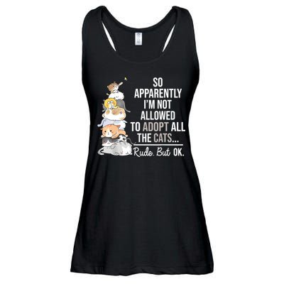 So Apparently Im Not Allowed To Adopt All The Cats Funny Ladies Essential Flowy Tank