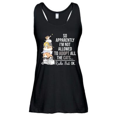 So Apparently Im Not Allowed To Adopt All The Cats Funny Ladies Essential Flowy Tank